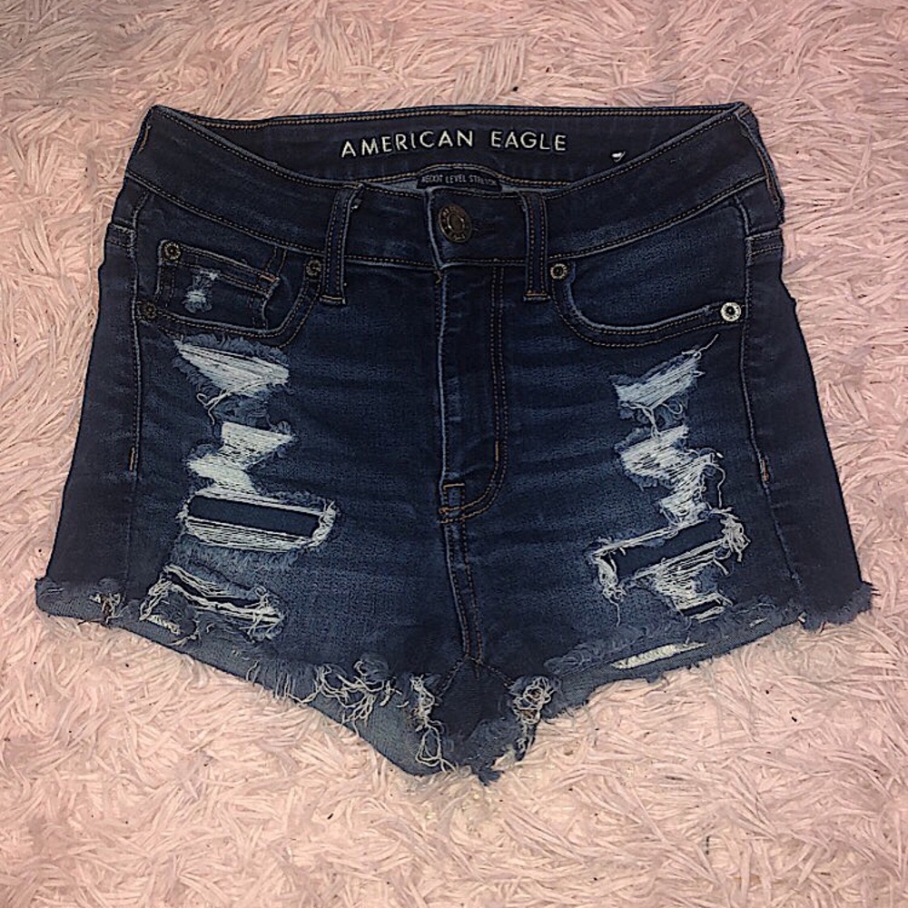 American Eagle high rise jean shorts size 00.